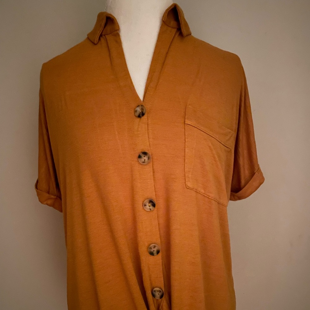Kim & Cami Women Blouse, Medium, color: mustard
